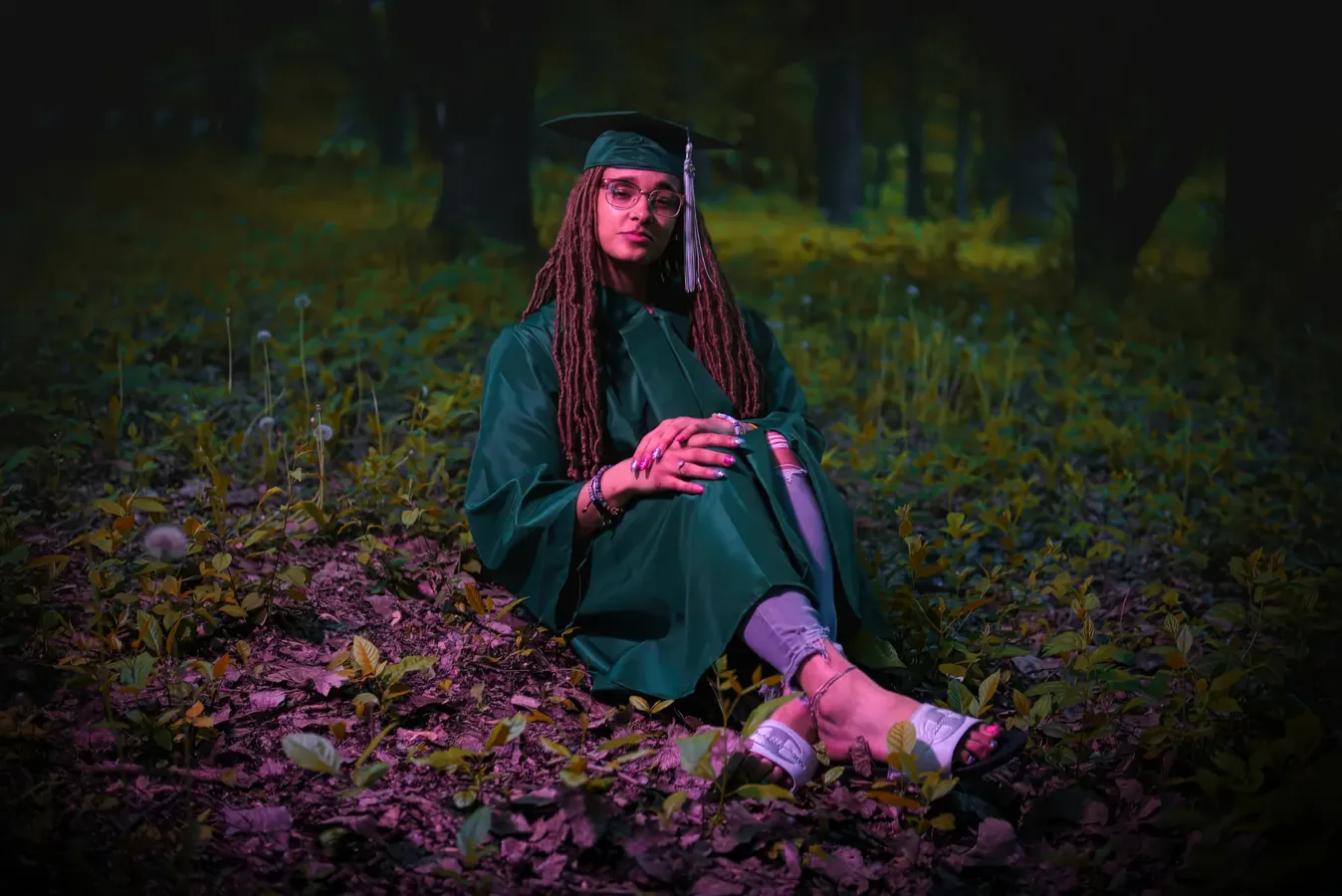 High school graduation photos Charleston, cap and gown by Bryan Korth