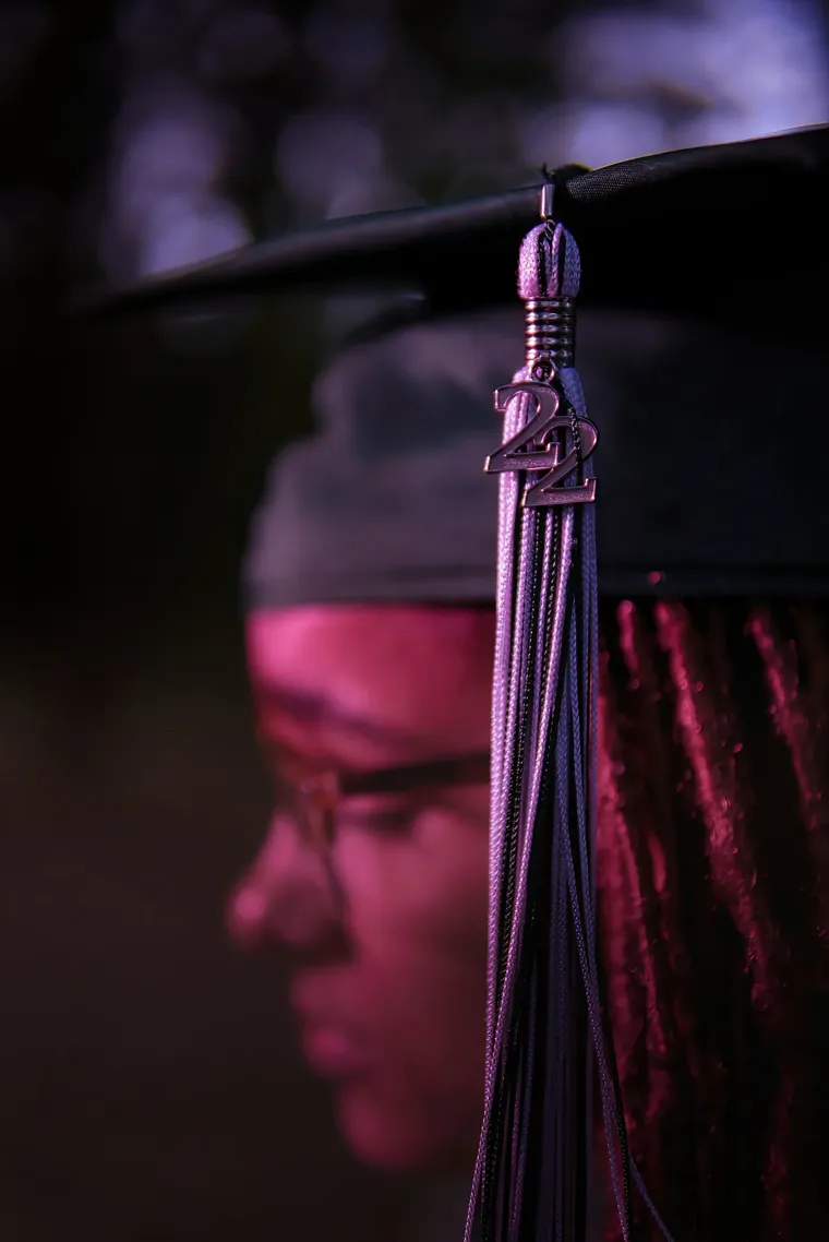 Cap and tassel close up, graduation photos Charleston by Bryan Korth